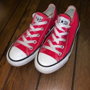 Red Converse sneakers